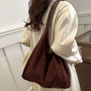 Large Women Handbag Shoulder Bags Suede Tote Purse Travel Messenger Hobo Bag