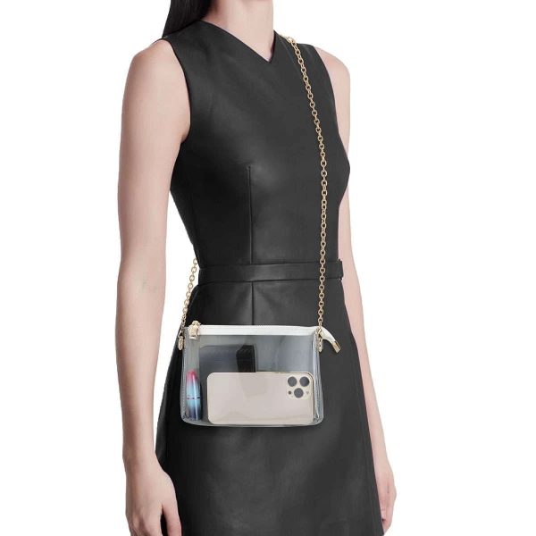 Clear Purse Stadium Approved for Women, Small Clear Crossbody Bag Stylish